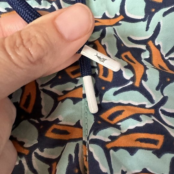Tommy Bahama Naples Moorea Marlins Swim Suit Trunks Shorts Size XL Orange Blue - Picture 5 of 8